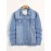 Men's Distressed Denim Jacket with Chest Pocket - Casual Button Up Style