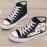 Men's Trendy High Top Cat Pattern Skate Shoes With Warm Plush Lining, Comfy Non Slip Casual Lace Up Sneakers, Winter